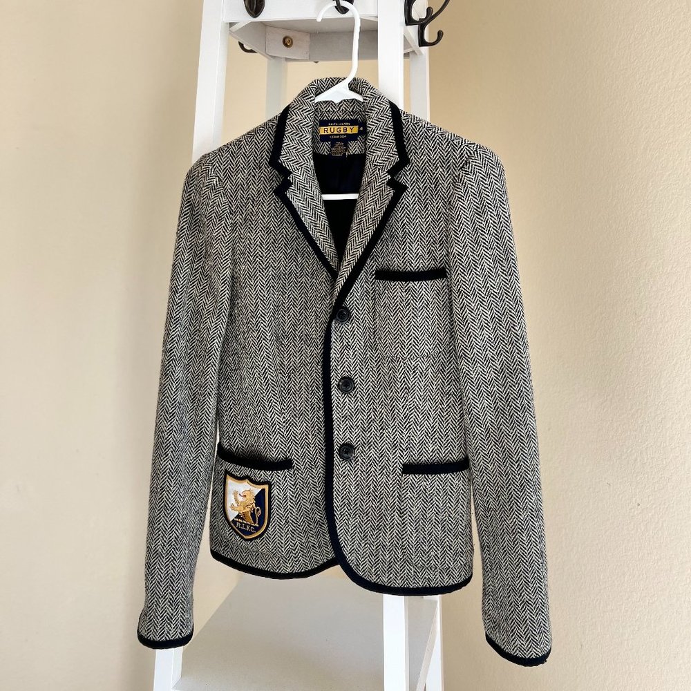 NWOT Ralph Lauren Rugby 100% Wool Blazer, Size 4